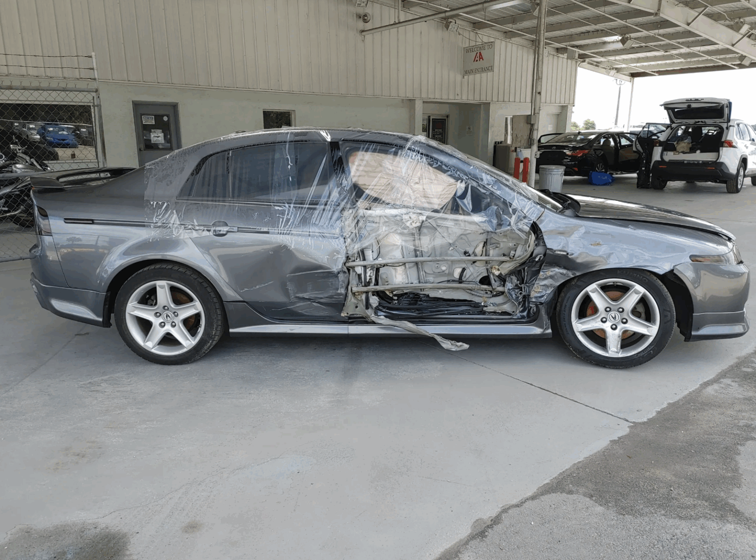 Vehicle involved in a total loss appraisal